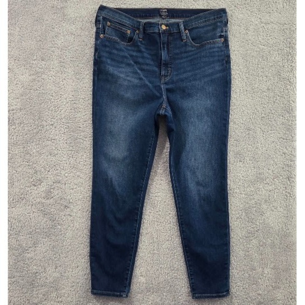 J. Crew Factory 10" High Rise Skinny Jeans Blue 32 Stretch Denim (Waist 36")
